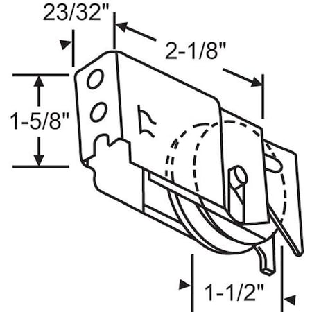 Strybuc Patio Door Roller Assembly 9-304